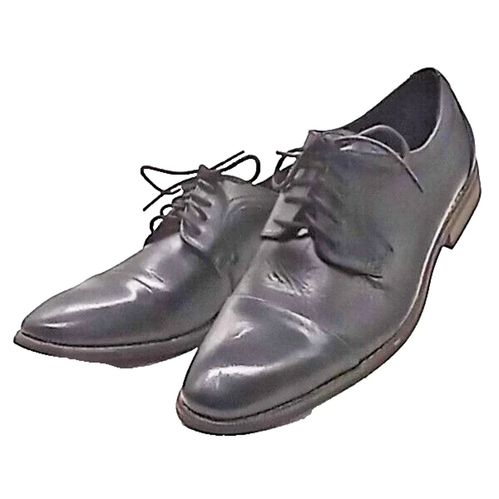 BRUNO MARC Oxfords Shoes Men's Size 8 M Leather Uppers Black Dress